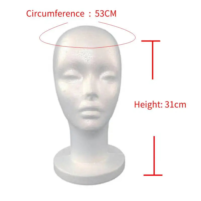 Wig Stands Female Mannequin Head with Tripod Stand Model Practical Dummy Foam Head Lightweight Durable Portable Wig Head