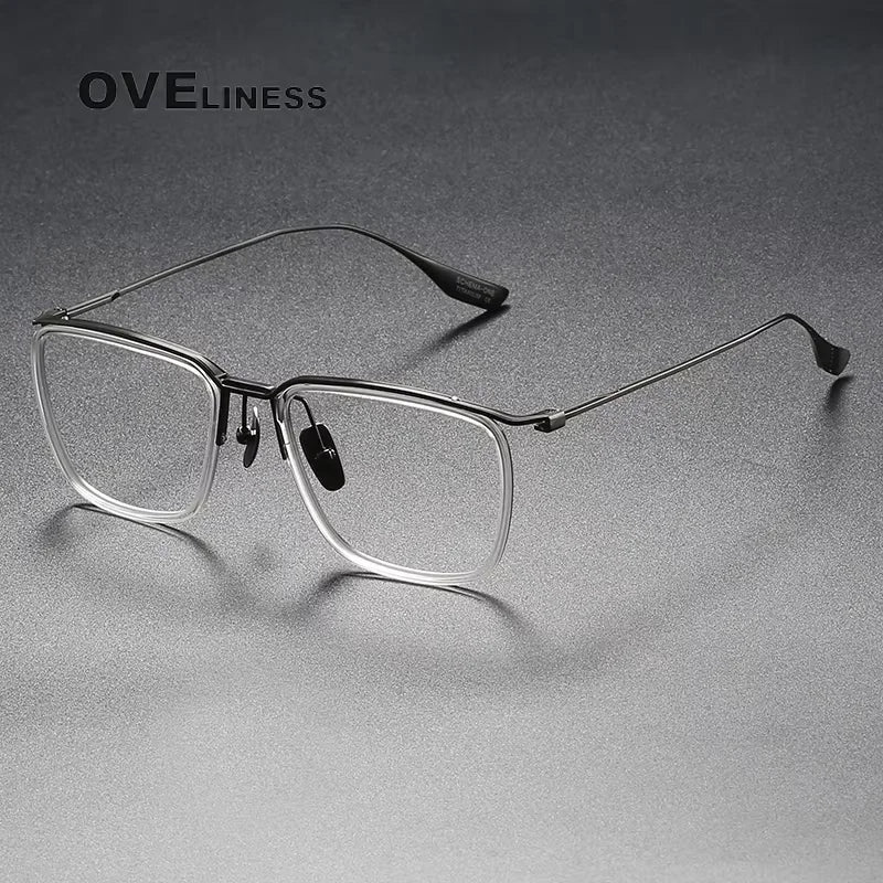 Pure Titanium Glasses Frame Men 2025 EyeGlasses for Men Square Eyeglasses Frame male full Eyewear Spectacles