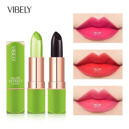 VIBELY 7 Color Mood Changing Lip Balm Natural Aloe Vera Long Lasting Moisturizing Lipstick for Women Color-Shifting Makeup