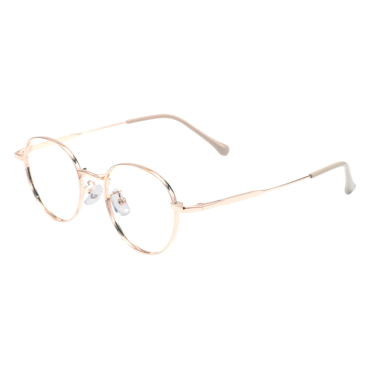 Colorful Retro Round Men Women Stylish Spectacle Small Metal Full Rim Oval Pink Eyeglasses Frame For Optical Prescription Lenses