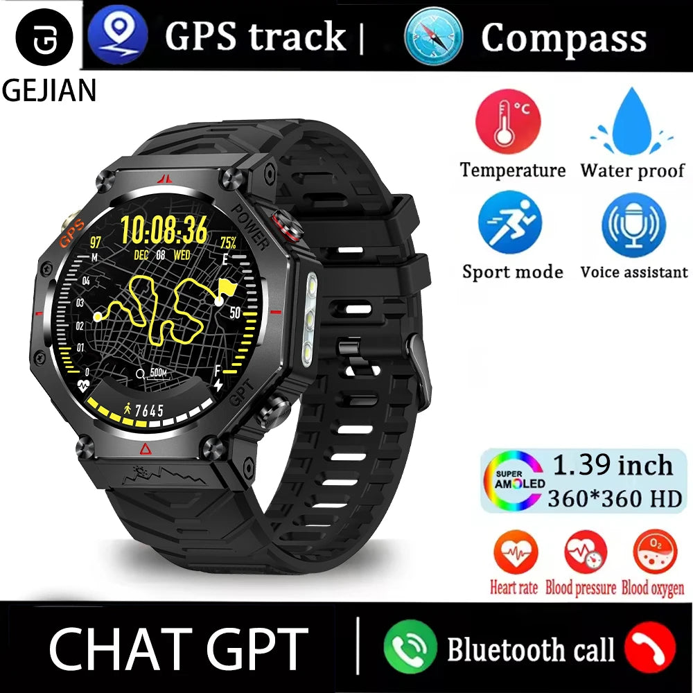 New GPS Smartwatch 1.39'' AMOLED Display 100 Sports Modes Voice Calling Smart Watch Men Women Military Grade Toughness Watches