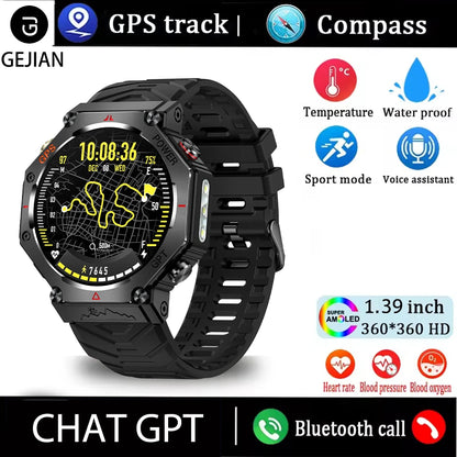 New GPS Smartwatch 1.39'' AMOLED Display 100 Sports Modes Voice Calling Smart Watch Men Women Military Grade Toughness Watches