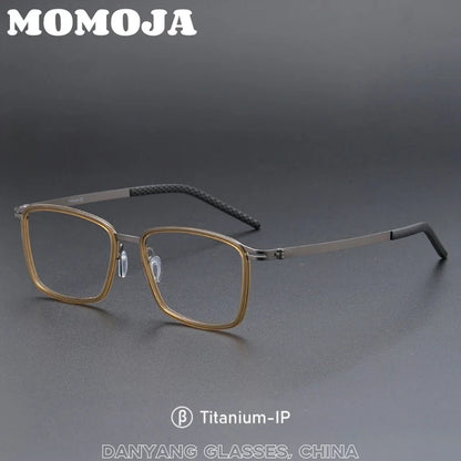 Linde Replica Classic Circular Frame Eyeglasses Prescription Titanium Alloy Eyewear Comfortable Reading Myopia Glasses 698009