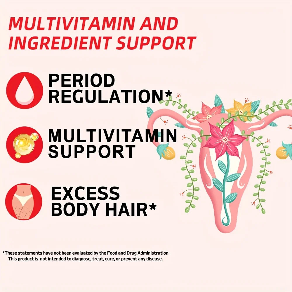 Women's Digestive & Nutritional Inositol Compound Vitamin Gummies for Happy Hormones - 30 Daily Servings