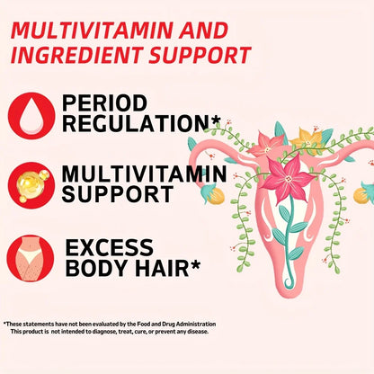 Women's Digestive & Nutritional Inositol Compound Vitamin Gummies for Happy Hormones - 30 Daily Servings