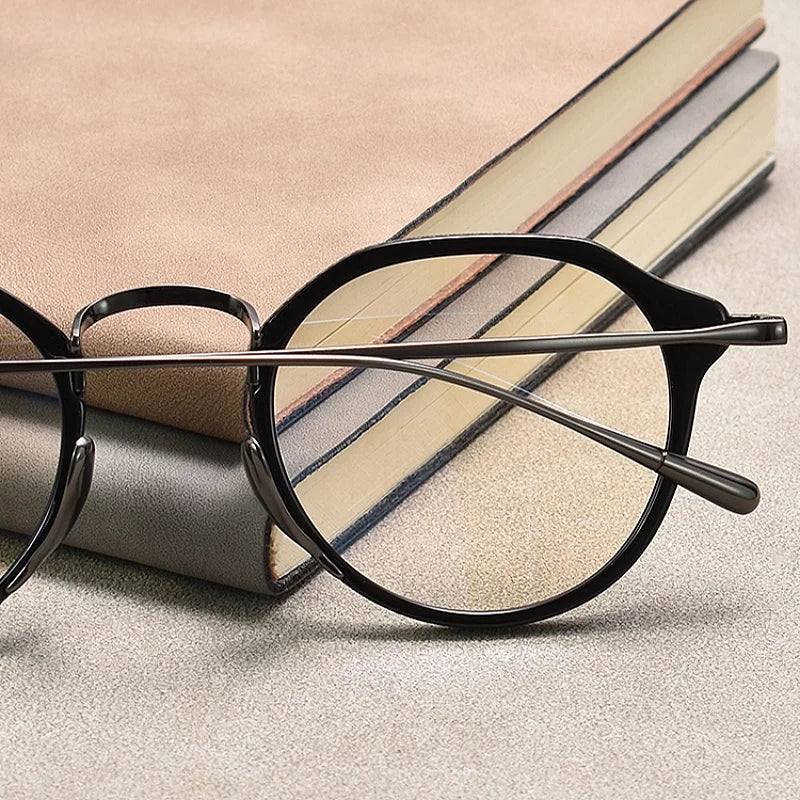 Plate Titanium Eyeglass Frame Retro Multilateral Men's And Women's Eyeglass Frame Light Luxury Optical Prescription Frame K1113