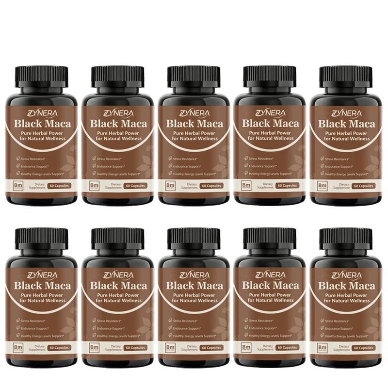 Powerful Black Maca Capsules Testosterone Booster for Men Increase Strength Stamina Energy Enhance Immunity Supplement  Big 18