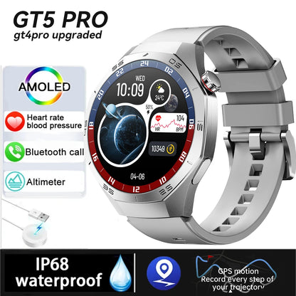 Original New S5 Smartwatch Men 360*360 HD AMOLED Screen GPS Motion Track Heart Rate Bluetooth Call IP68 Waterproof Smartwatch