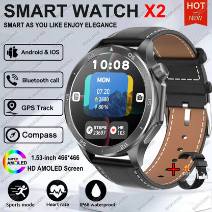 For OPPO Watch X2 High-End Business Watch Men 32Gb Memory Video Playback Smart Watch Sports Fitness Waterproof Bracelet 2025 New