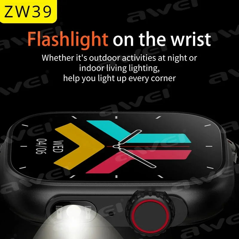 2024 Waterproof Heart Rate Fitness Blood Pressure Monitor Health Sport HD Screen Smart Watch ZW39 Smartwatch