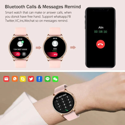 Smart Watch 2025 Bluetooth Calls Waterproof Smartwatch Men Watches Women Sport Fitness Bracelet Custom Watch Face Waterproof New