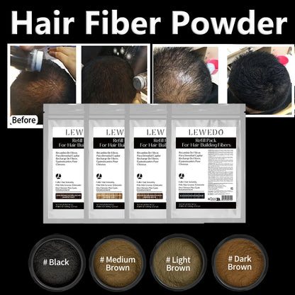 Hair Fiber 100g Keratin Hair Fiber Thickening powder Hair Building Fibers Powder Hair Loss Instant Regrowth Powder Refill Bag