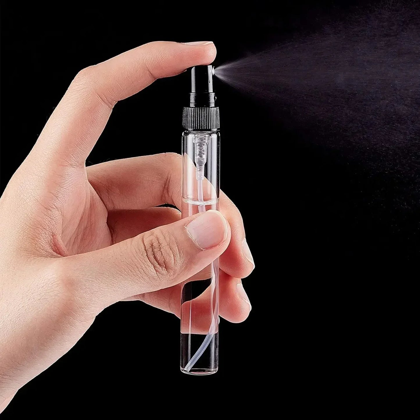 50PCS  2/3/5/10ml refillable glass spray bottles with 4 free accessories cosmetic containers  perfume