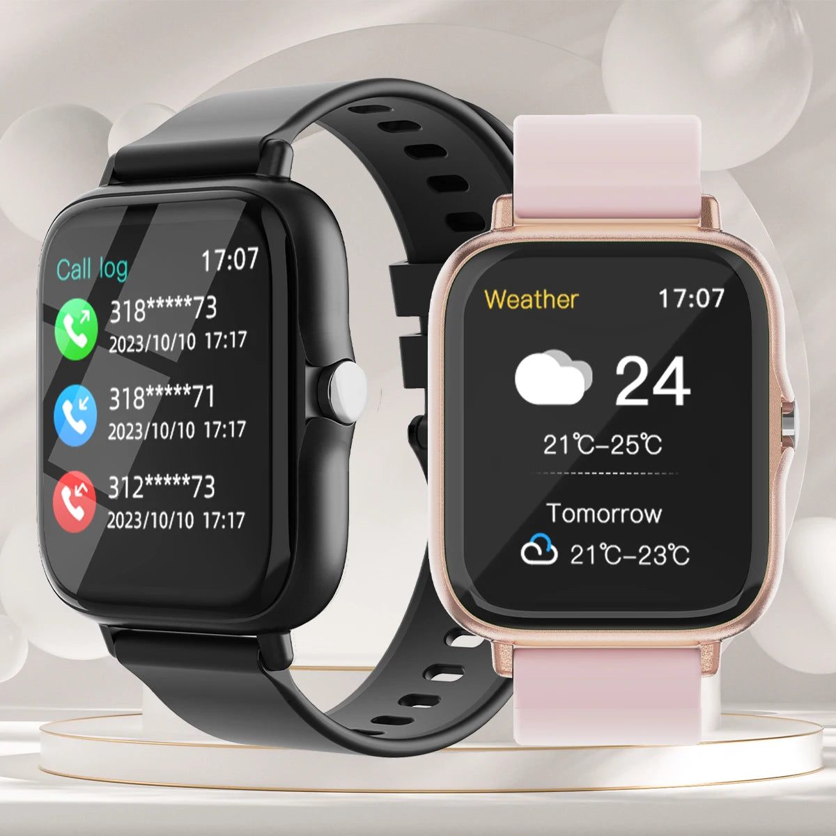 1.83" Women Men Sports Smart Watch With Calling MessagE Anser Sleep Monitoring Pedometer Smartbands Fitness for iPhone Android