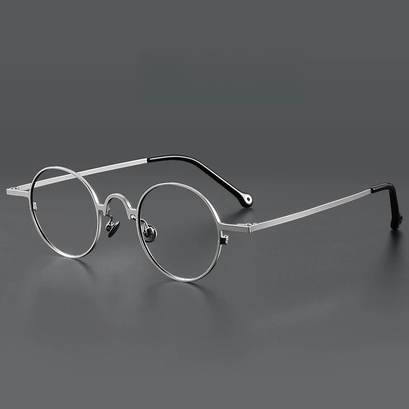 FIRADA Fashion Comfortable Round Eyeglasses Vintage Luxury Titanium Eyewear Optical Prescription Glasses Frame Men Women K808-C