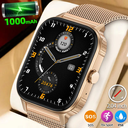 LIGE Women Smart Watch Bluetooth Call Heart Rate Sleep Monitor AI Voice Alarm Clock Music Control IP68 Waterproof Smartwatch Men