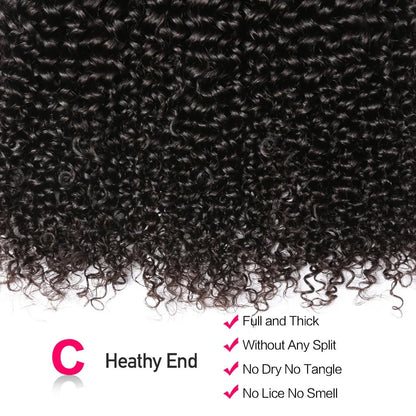 Kinky Curly Human Hair Bundles Deal 100% Unprocessed Brazilian Deep Curly Hair Weave Soft Remy Hair Extensions Tissage Natural