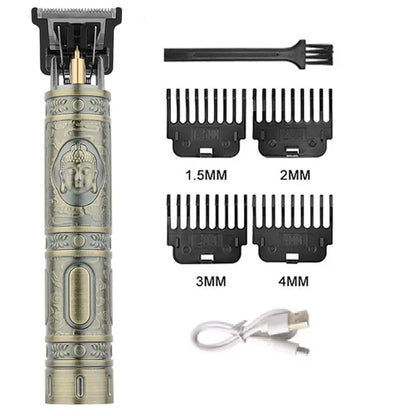 Carving Hair Clipper Professional Hair Cutting Machine Barber Rechargeable Hair Trimmer Metal Haircut Machine Clipper for Men