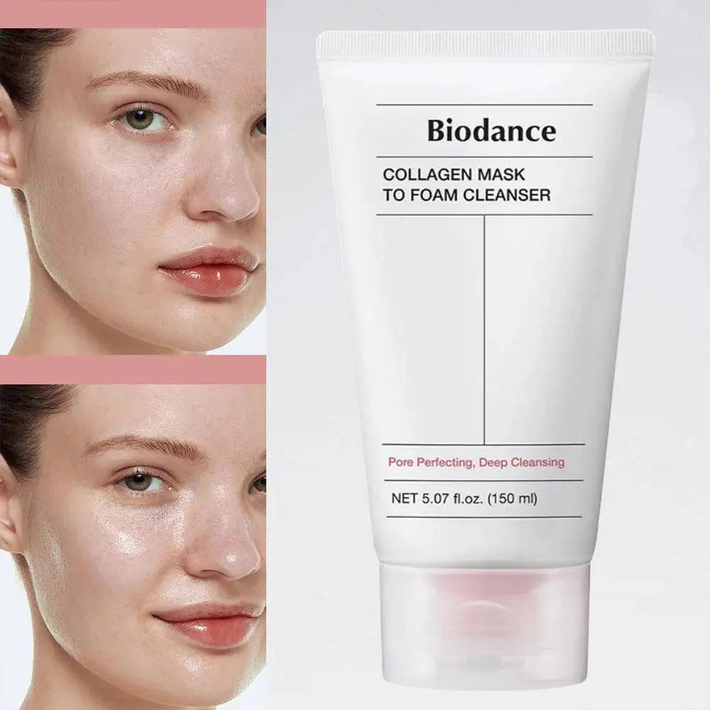 Biodance Gentle Collagen Facial Mask Foaming Cleanser 2-in-1 Enriched Collagen Fine Foam Texture Facial Mask Deep Cleansing150ml
