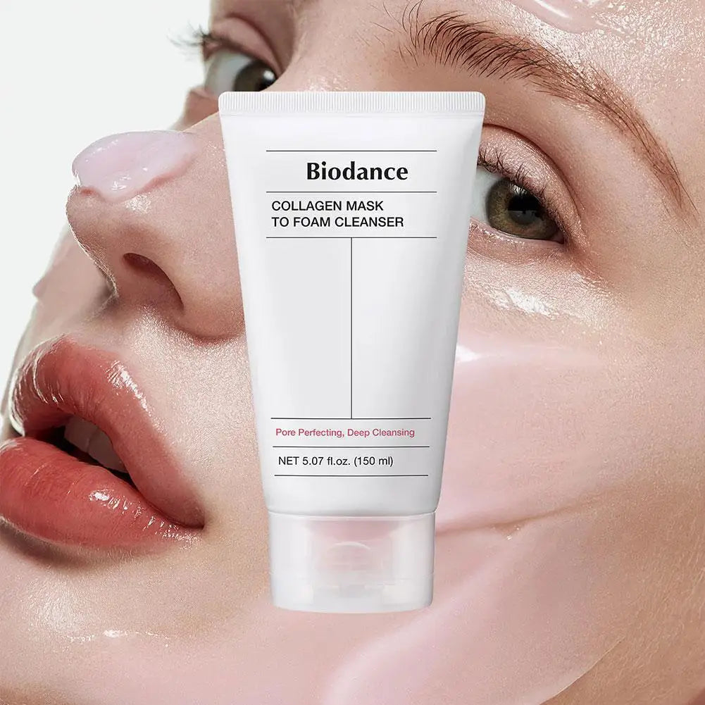 Biodance Gentle Collagen Facial Mask Foaming Cleanser 2-in-1 Enriched Collagen Fine Foam Texture Facial Mask Deep Cleansing150ml