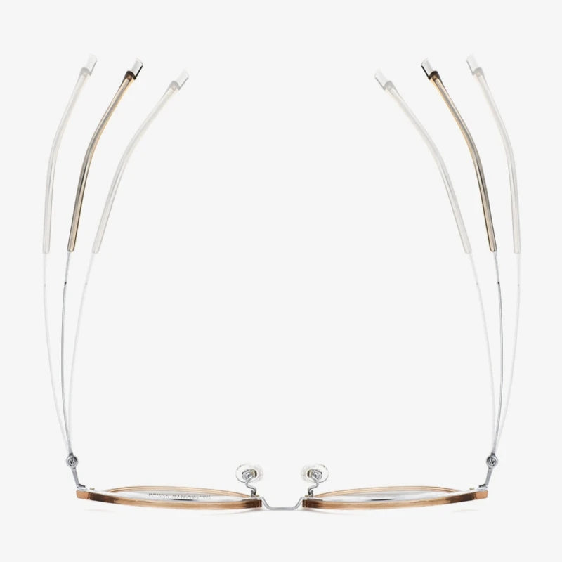 YIMARUILI New Retro Round Women's Glasses Ultralight Titanium Alloy Fashion TR90 Optical Prescription Eyeglasses Frame Men 82007