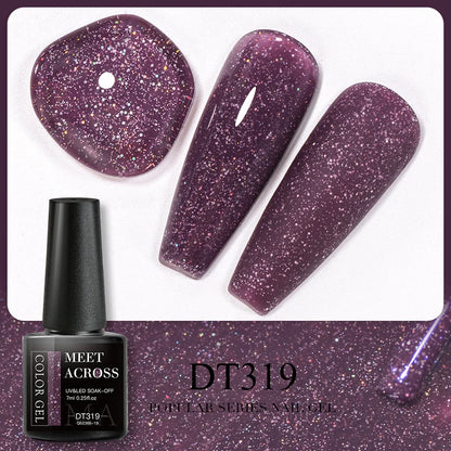 7ML Wine Red Gel Nail Polish Christmas Red Glitter Semi Permanent Varnish Nail Supplies Soak Off UV LED Nail Art Gel Polish DIY