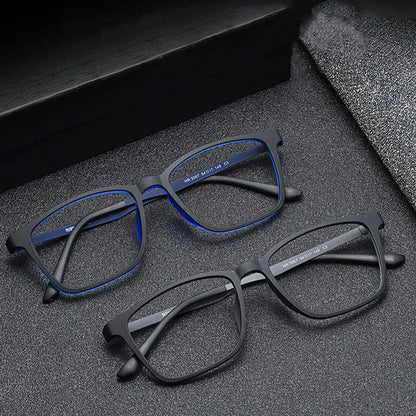 TR90 Ultralight Pure Titanium Reading Glasses Men Women Anti Blue Light Presbyopia Eyeglasses Big Square Prescription Eyewear