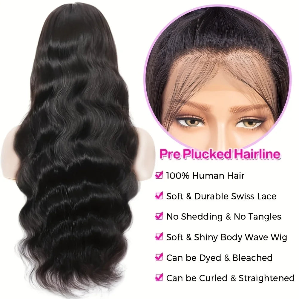 Body Wave Transparent Lace Front Wigs Human Hair Pre Plucked 13x4 Frontal Wigs Human Hair Lace Front Wig With Baby Hair For Wome