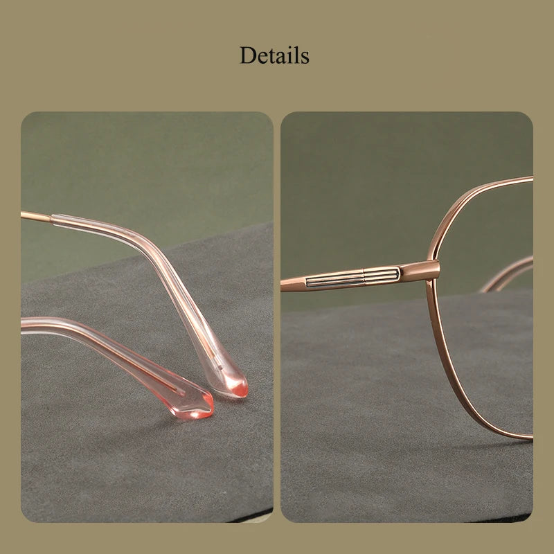 BCLEAR New Arrival Fashion Men Women Pure Titanium Eyeglasses Frames Fashion Literary Retro Prescription Spectacles Ultra-light