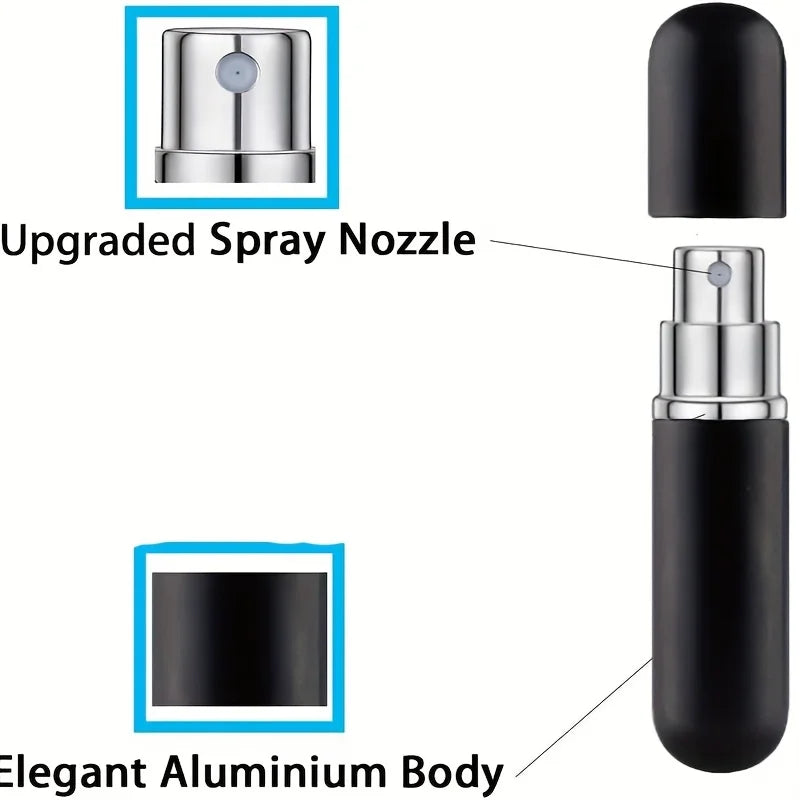 5ml Perfume Spray Bottle Portable Refillable Bottle Empty Cosmetic Containers Travel Aluminum Perfume Atomizer