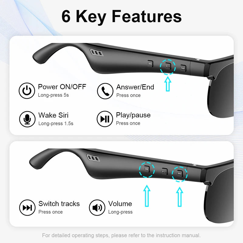 Xiaomi Popular AI Smart Glasses Wireless Bluetooth Glasses Wireless Speakers Multifunctional Sunglasses Sports Glasses New Hot