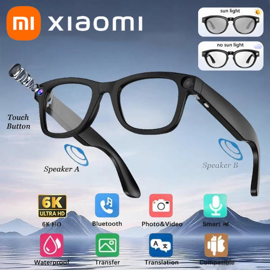 Xiaomi Smart AI Glasses 800W pixel AI Shooting Camera HD Photo Video Voice Call Translation Waterproof Bluetooth G300 Glasses