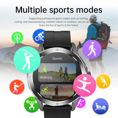 1.53" Outdoor Sports Smart Watch Men NFC GP Compass Heart Rate Blood Oxygen Waterproof Bluetooth Call Smartwatch for IOS Android