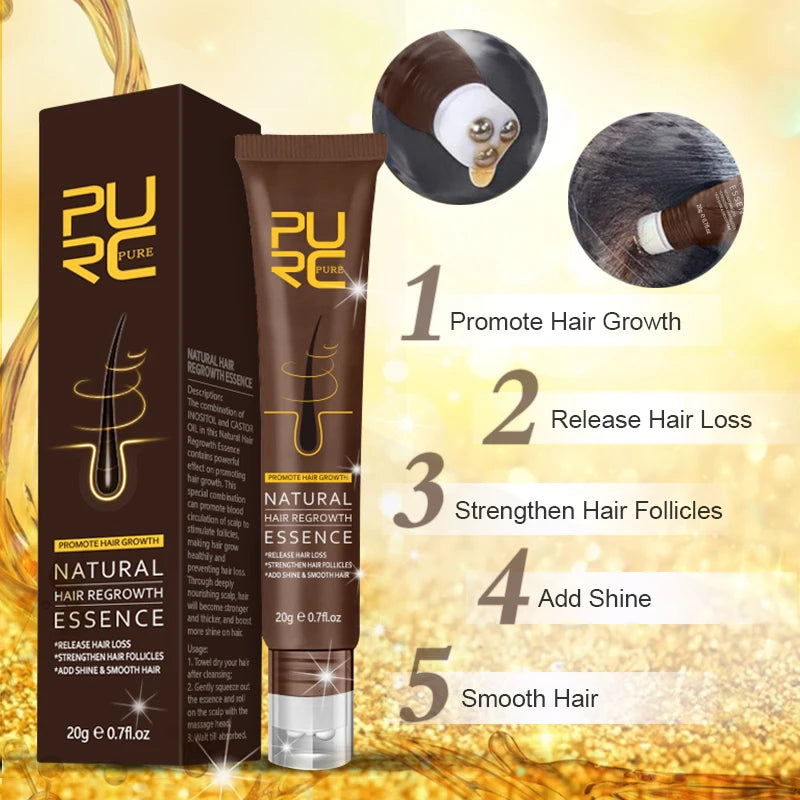 PURC Ginger Hair Growth Serum Hair Loss Treatment Fast Hair Growth Products for Men Women Hair Care