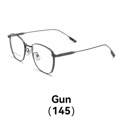 New ultra-light pure titanium thickened wide-edged large-frame glasses for men's fashionable and versatile big face design