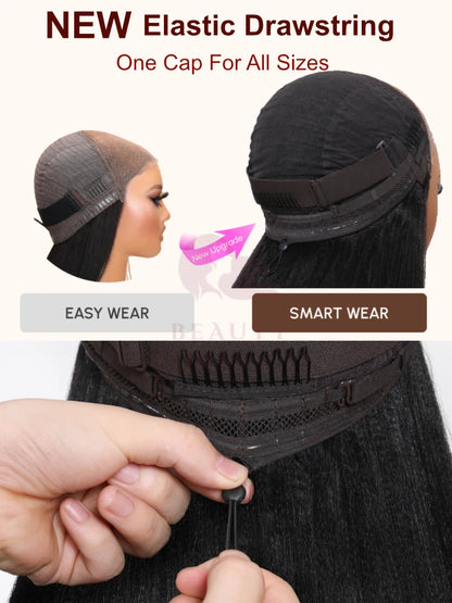 Beautyforever 13x4 Lace Frontal Glueless Human Hair Wig Water Wave 7x5 Bye Bye Knots Glueless Wig With Drawstring Ready to Wear