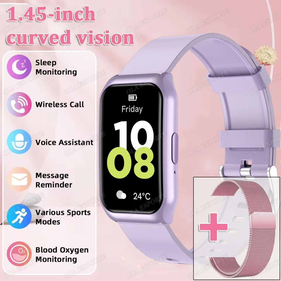 New Curved Screen Smart Watch 2025 For Health Watch Heart Rate Blood Oxygen/Pressure Sleep Monitor Sports Waterproof Smartwatch