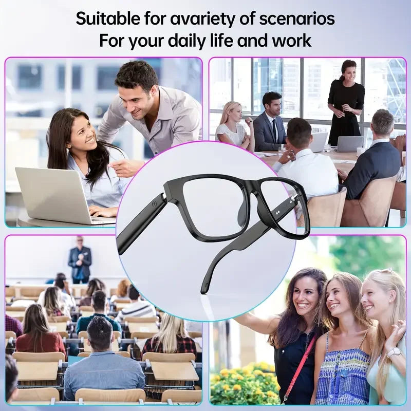 SENBONO 2025 New Smart Glasses with AI Translation Smart Glasses  Outdoor Sport Fishing Driving Sunglass for IOS Android Xiaomi