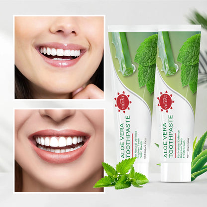 Aloe Vera Toothpaste Deep Cleaning Freshens The Mouth Removes Yellow Teeth Stain Bad Breath Teeth Care Product Natural Formulas