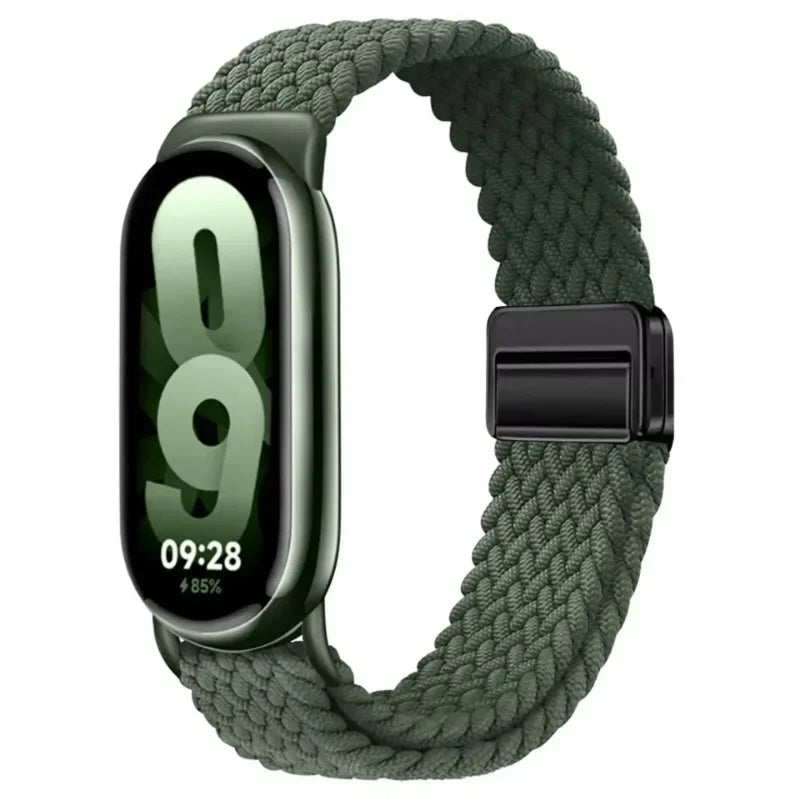 Adjustable Nylon Strap for Xiaomi Mi Band 10/9 Magnetic clasp bracelet Accessories for Xiaomi Mi Band 8/mi 9/10 Smart Watch Belt