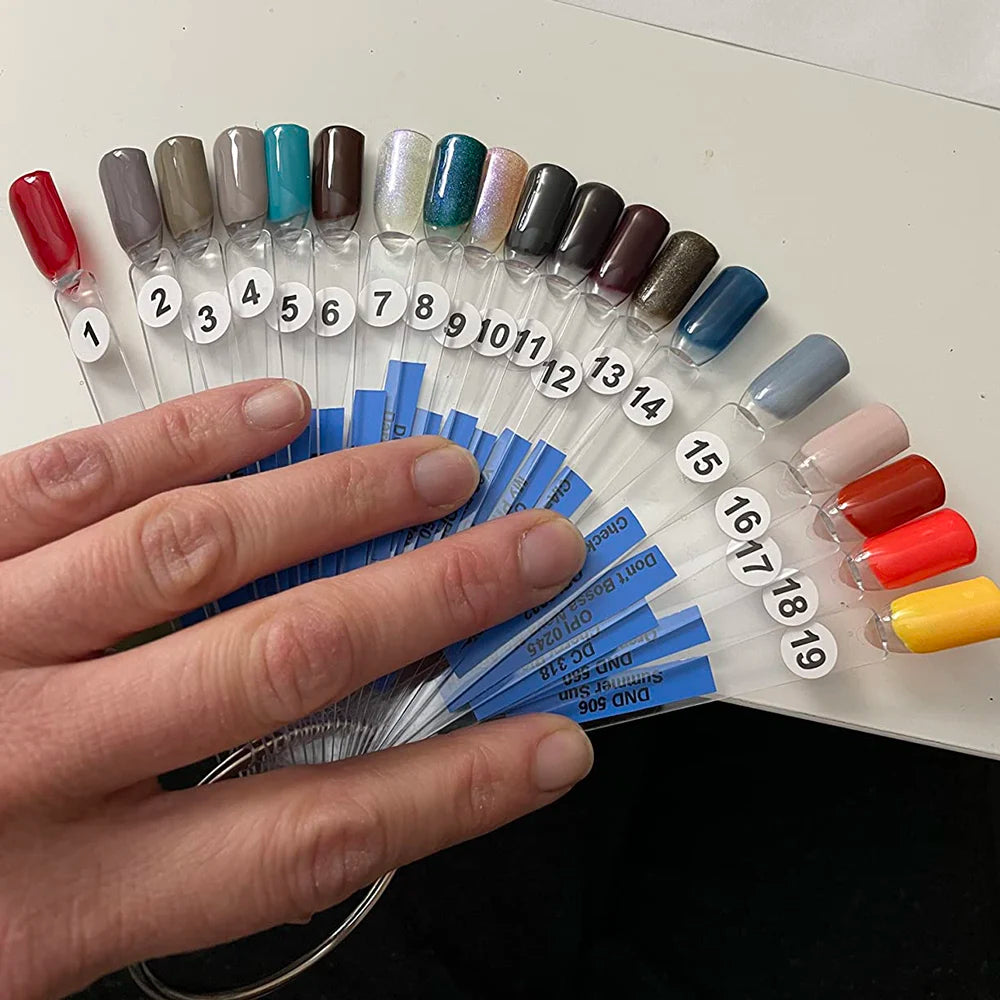 False Nail Tips Nail Swatch Nail Art Display Sticks Acrylic Fan Gel Nail Polish Showing Shelf 30/60 pcs Practice Manicure Tool