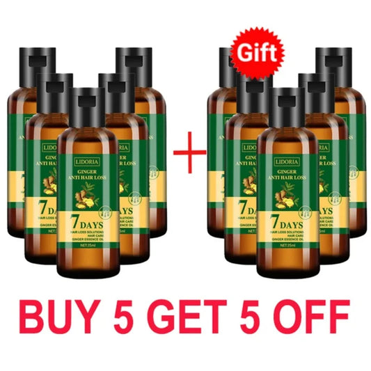 7 Days Fast Hair Growth Serum Ginger Anti Hair Loss Essential Oil Promote Regrowth Thicken Hair Care For Men Women Beauty Health