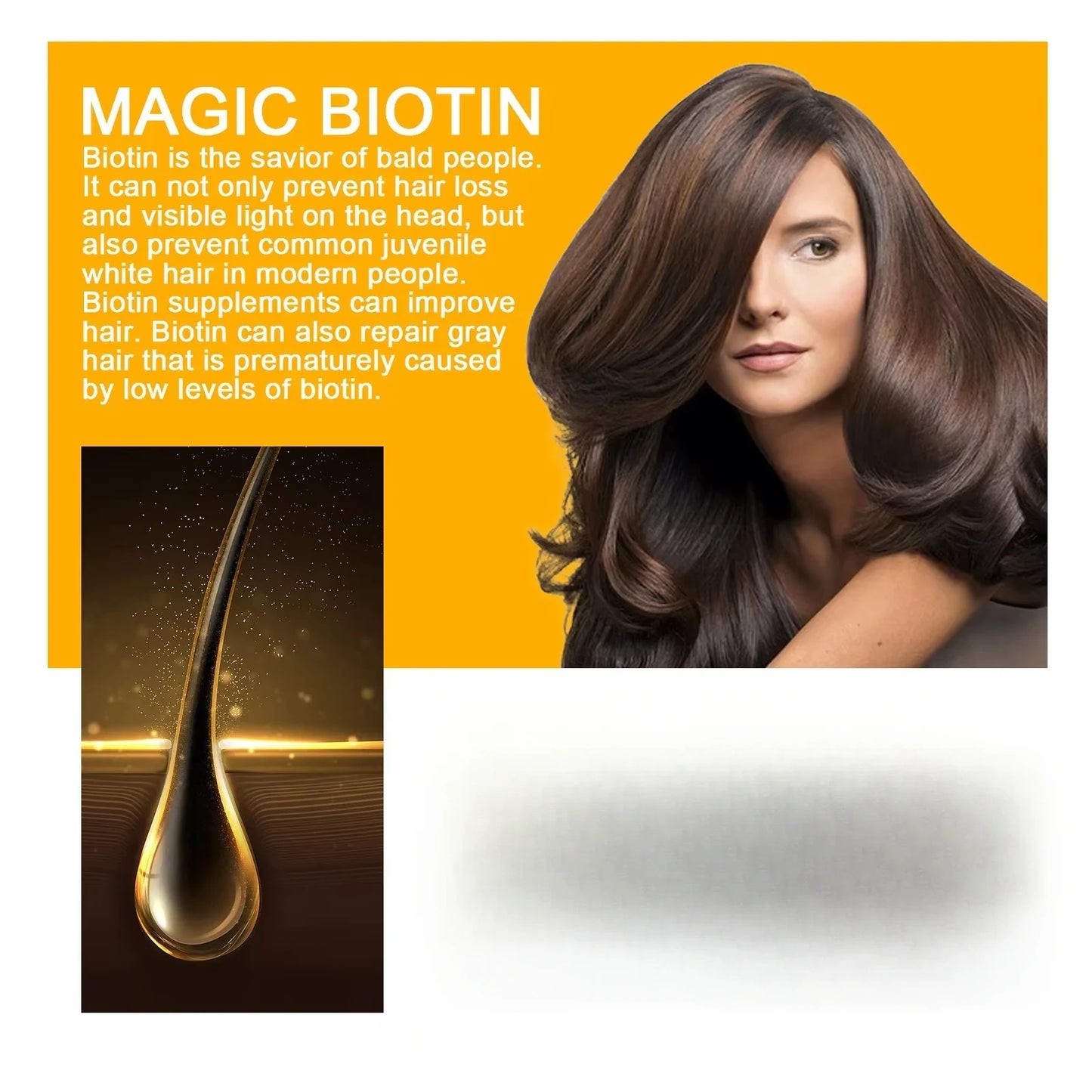 Biotin Hair Growth Spray,Anti-Loss, Prevent Baldness,Repair Scalp,Restore Damage,Thicken Hair,30ml Treatment for Men & Women