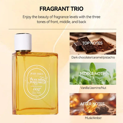 100ml Women's Floral Caramel Vanilla Jasmine Perfume Natural Long-Lasting Fragrance Body Spray High Quality