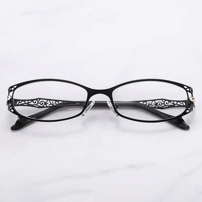 Women Prescription Optical Eyeglasses Frames with Golden Hollow Out Eyeglasses Frame With Flower Female Spectacle Eyewears 3038