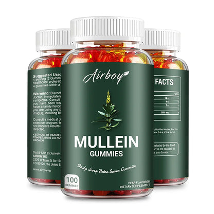 Mullein Gummies - Lung Cleansing and Detoxification, Promotes Respiratory Health, Boosts Immunity