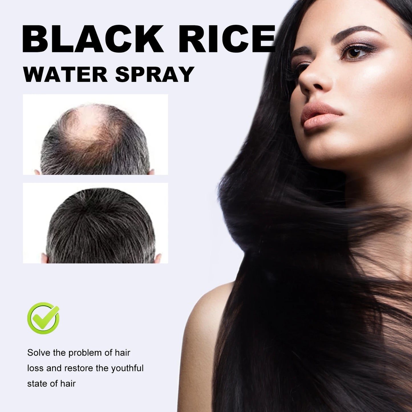 Black Rice Water Hair Care Spray Deep Moisturise Strengthens Hair Roots Ginger Scalp Care Repair Essence Fluid Hair Care
