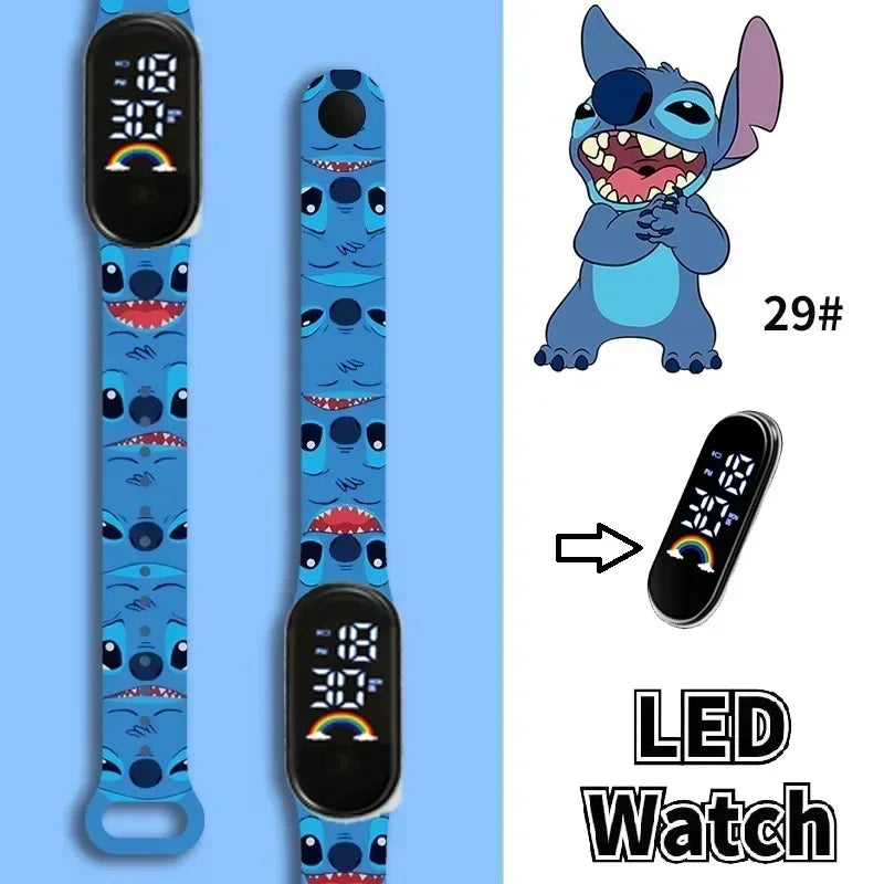 Stitch Children Watches Girls Waterproof Sport Touch Screen Watch for Women Waterproof Digital Clock Bracelet Gifts