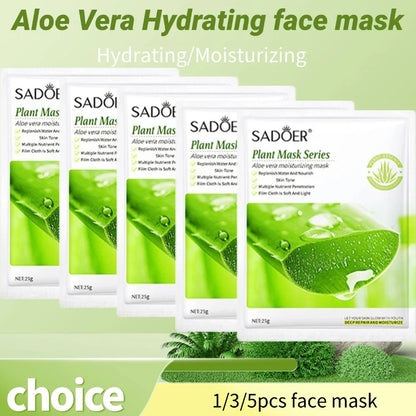 Aloe Vera Moisturizing face mask  Brightening Hydrating Natural plant ingredients Soothing face Care beauty skincare