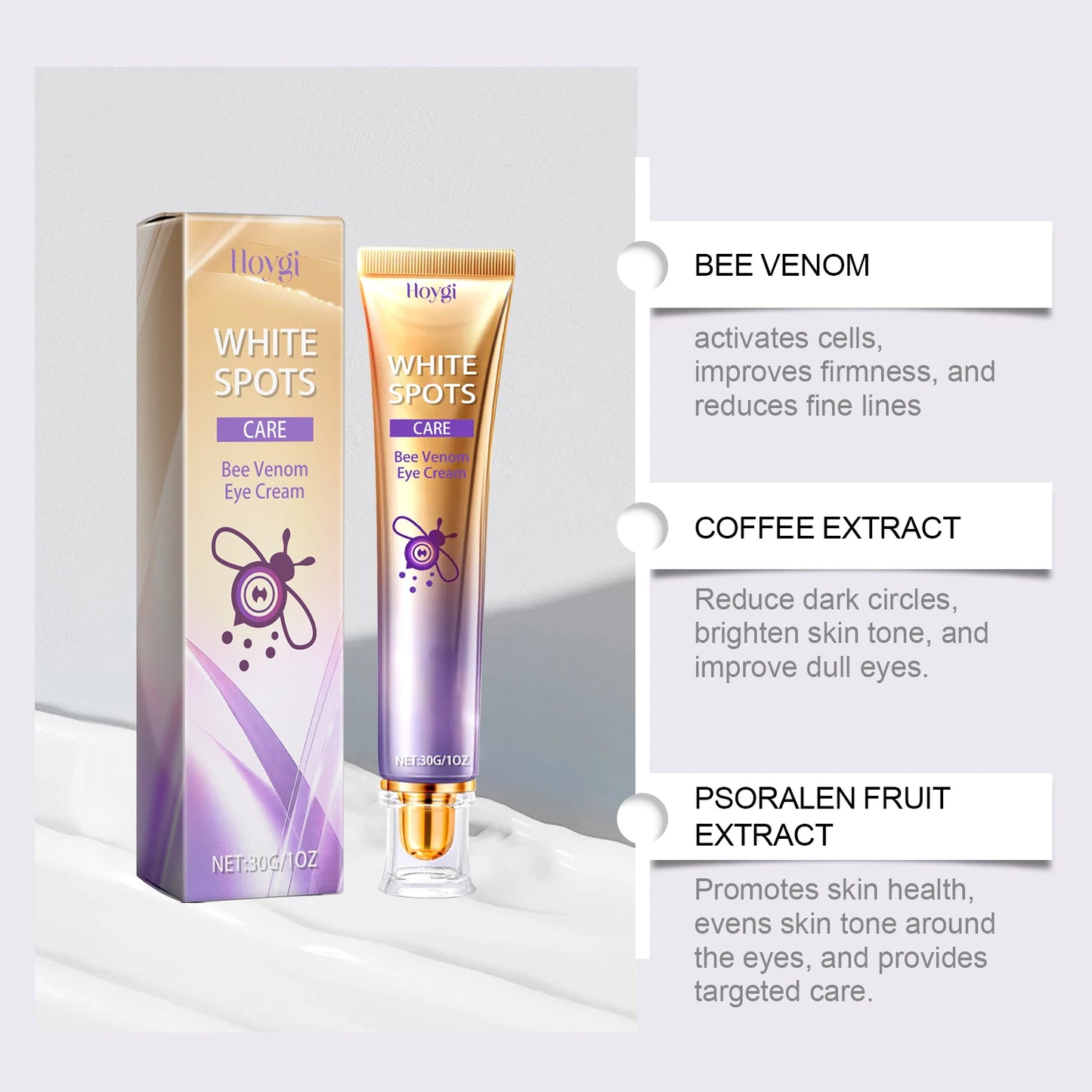 Retinol Eye Cream Removes Eye Bags, Reduces Puffiness, Moisturizes, Removes Dark Circles, Tightens Eyes,